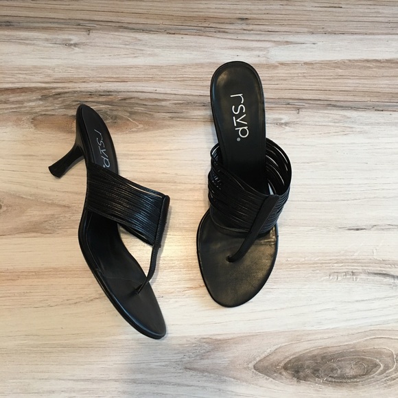 Rsvp Deone Black Nappa leather open-toe mules - Picture 3 of 7